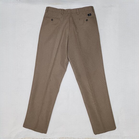Camel Coloured Pleated Trousers for Men - Picture 3 of 8